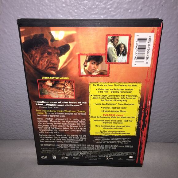 Dvd Used A Nightmare On Elm Street New Line 1st Movie Wes Craven Freddy Krueger - Picture 2 of 5